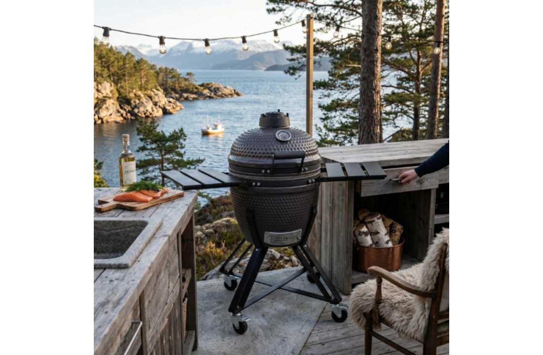 HEAT Kamado Fyregg 18 Keramische Kamado BBQ – Bruin