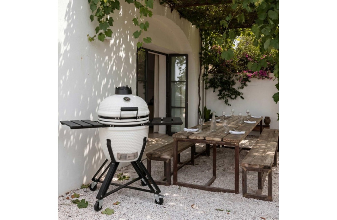 HEAT Kamado Fyregg 18 Keramische Kamado BBQ – Wit