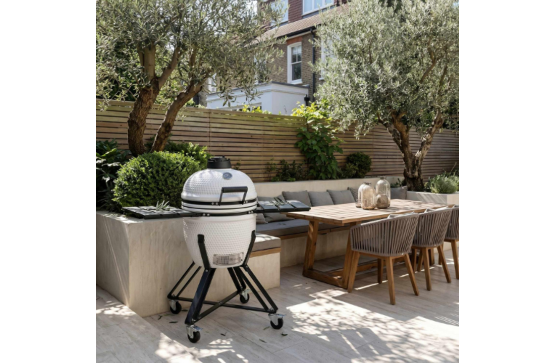 HEAT Kamado Fyregg 18 Keramische Kamado BBQ – Wit