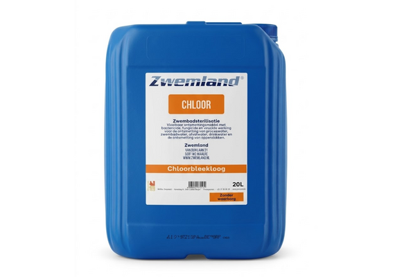 Jerrycan Vloeibaar chloor 20 liter - Natriumhypochloriet