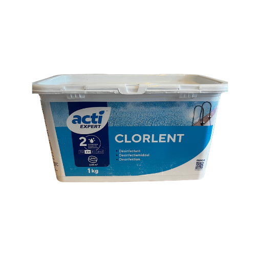 Acti Long tab chloor tabletten 1kg - 250 grams  (Enkel geschikt voor de Belgische markt, niet toegelaten in Nederland)