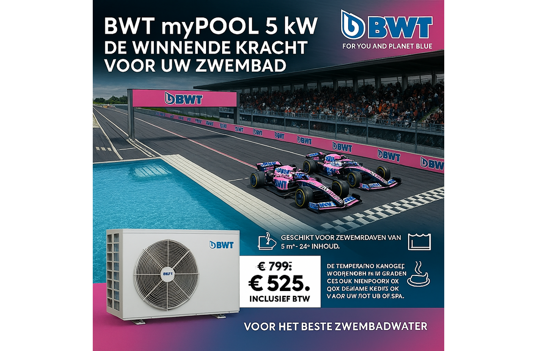 BWT MyPool inverter warmtepomp | 5 - 24m³ 5kW