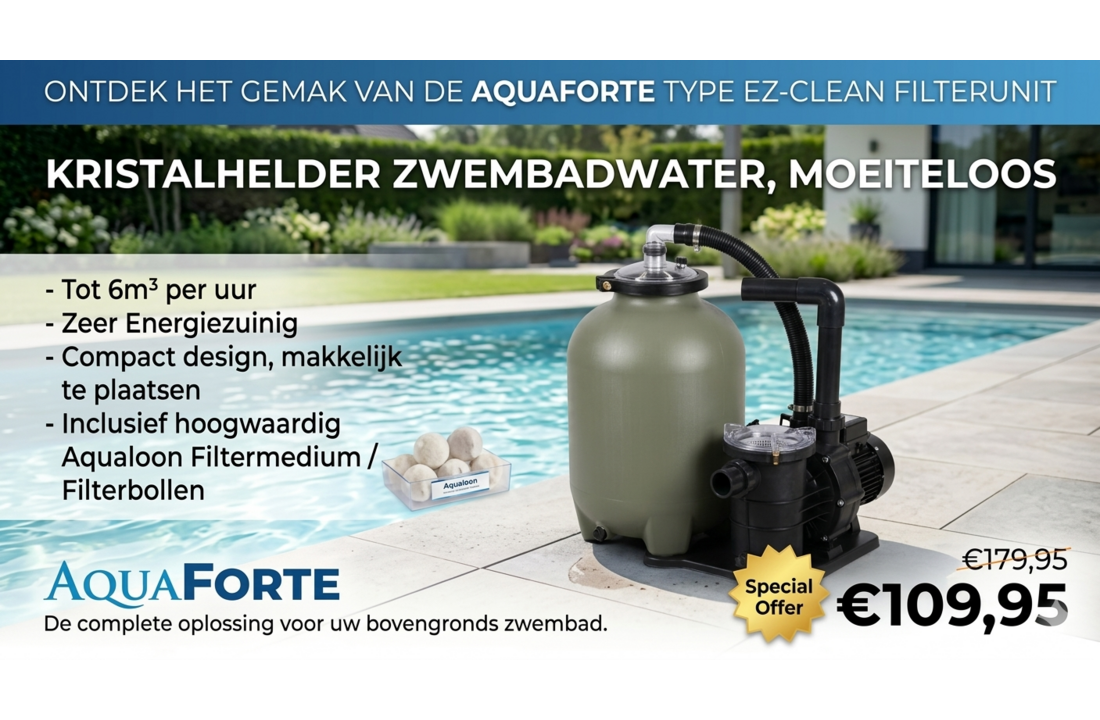 Aqualoon Zwembad Filterset voor opzetbaden en plunge pools