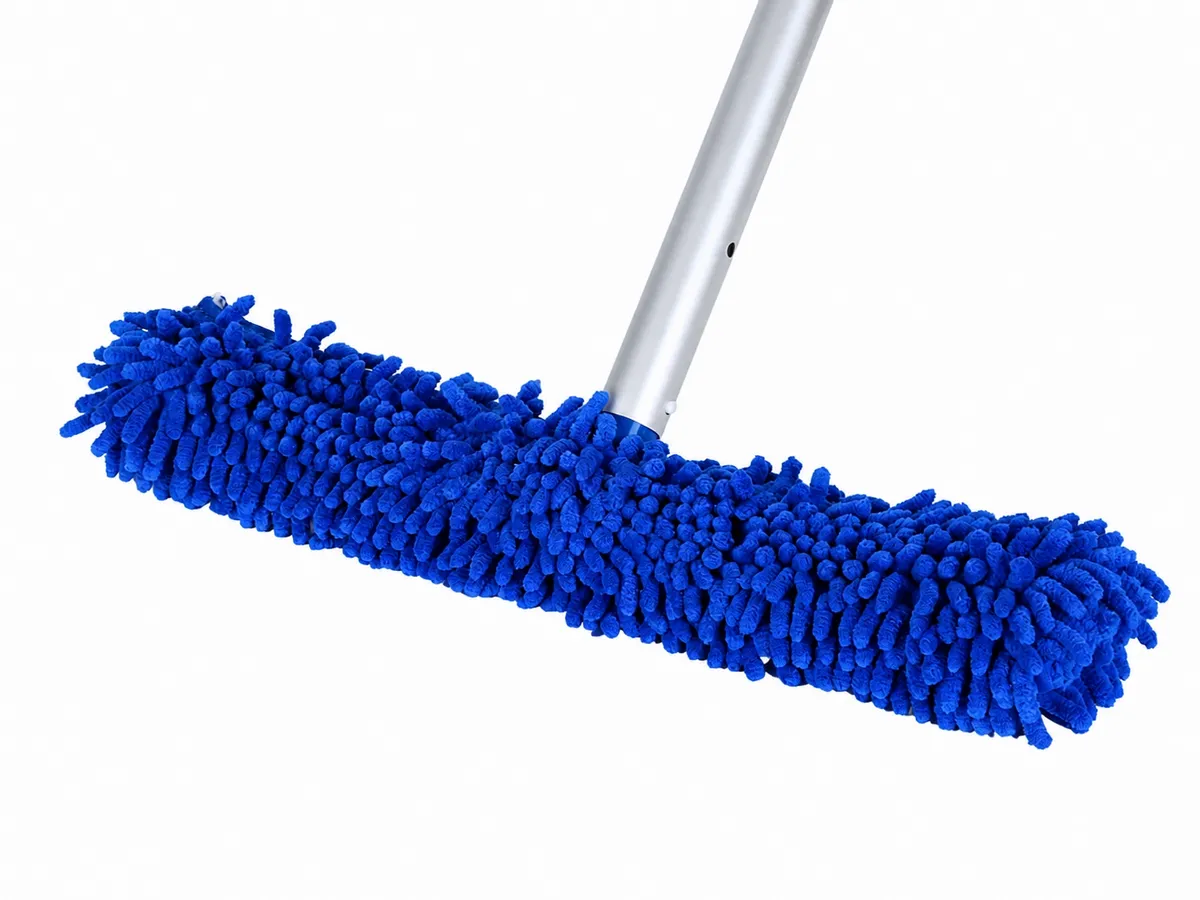 Blauwe Microvezel Wonderborstel - Zwembadborstel zacht