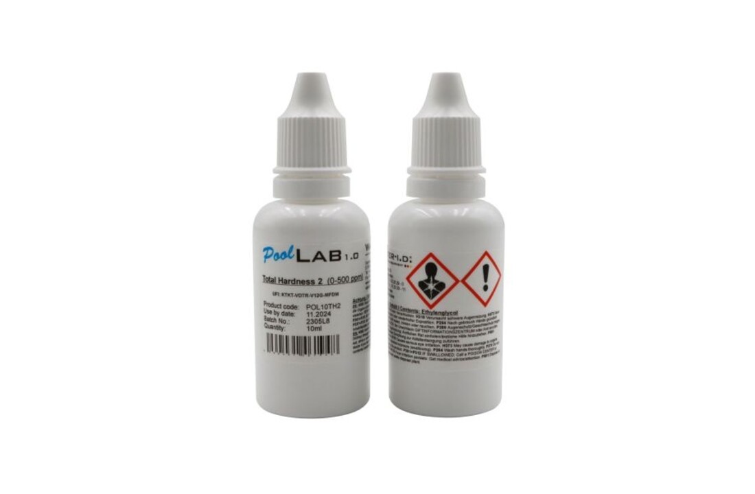 Water-i.d. PoolLab Total Hardness Vloeibare Reagentia Set 1 + 2