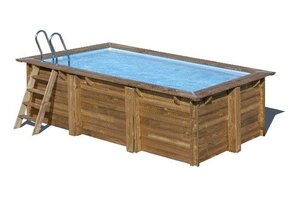 GRE Zwembad Loire Set Grenen Rechthoek 420 x 270 cm