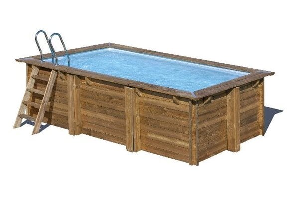 GRE Zwembad Loire Set Grenen Rechthoek 420 x 270 cm