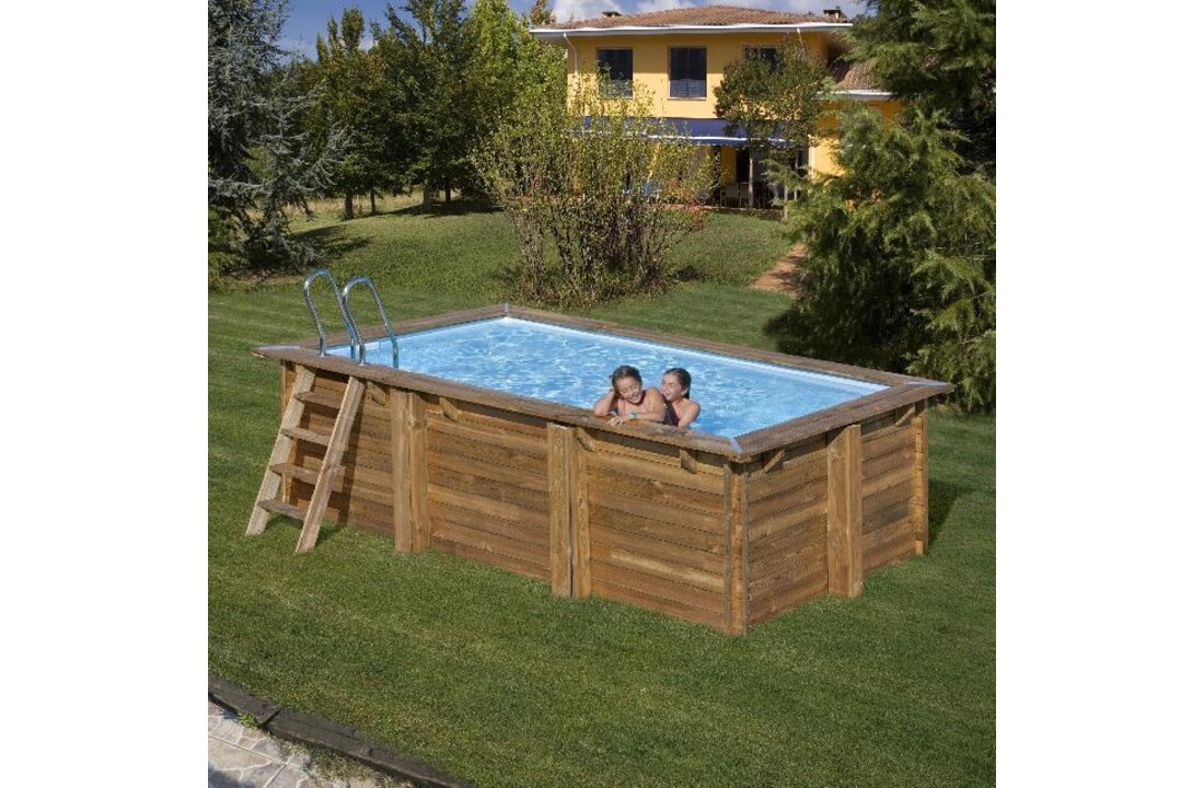 GRE Zwembad Loire Set Grenen Rechthoek 420 x 270 cm