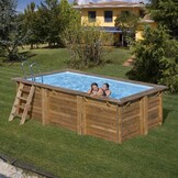 GRE Zwembad Loire Set Grenen Rechthoek 420 x 270 cm
