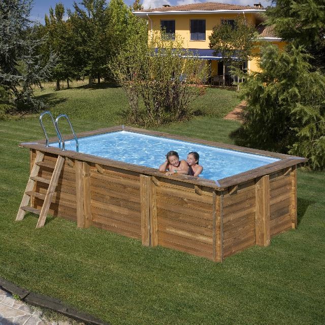 GRE Zwembad Loire Set Grenen Rechthoek 420 x 270 cm