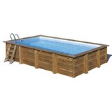 GRE Zwembad Loire Set Grenen Rechthoek 620 x 420 cm