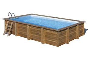 GRE Zwembad Loire Set Grenen Rechthoek 620 x 420 cm