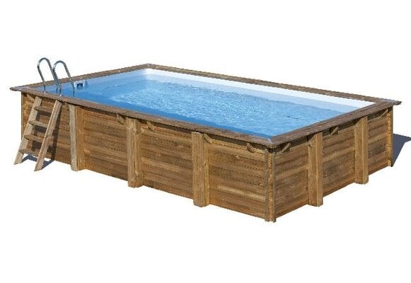 GRE Zwembad Loire Set Grenen Rechthoek 620 x 420 cm