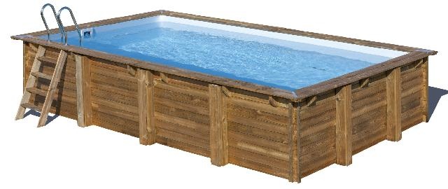 GRE Zwembad Loire Set Grenen Rechthoek 620 x 420 cm