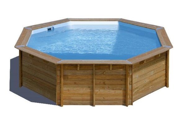 GRE Zwembad Normandie Set Grenen Rond 500 cm