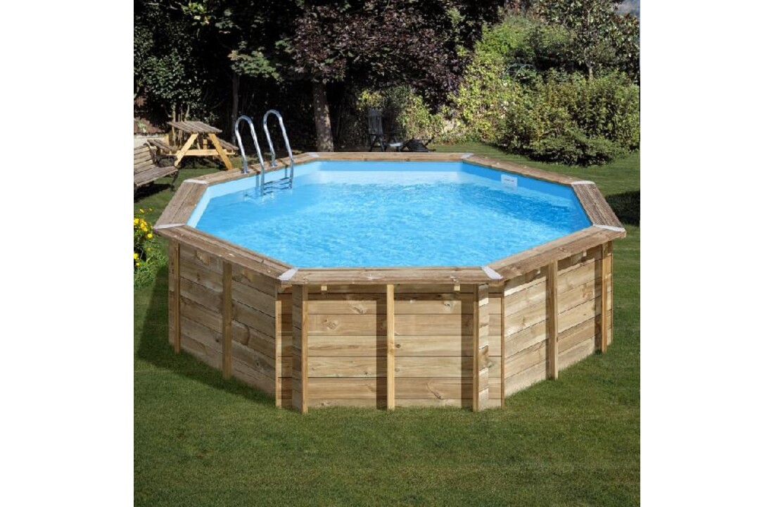 GRE Zwembad Normandie Set Grenen Rond 500 cm