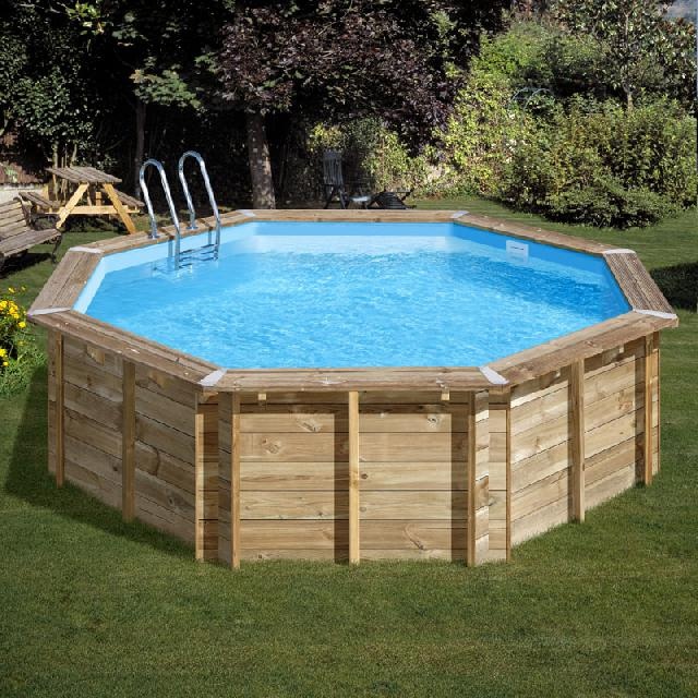 GRE Zwembad Normandie Set Grenen Rond 500 cm