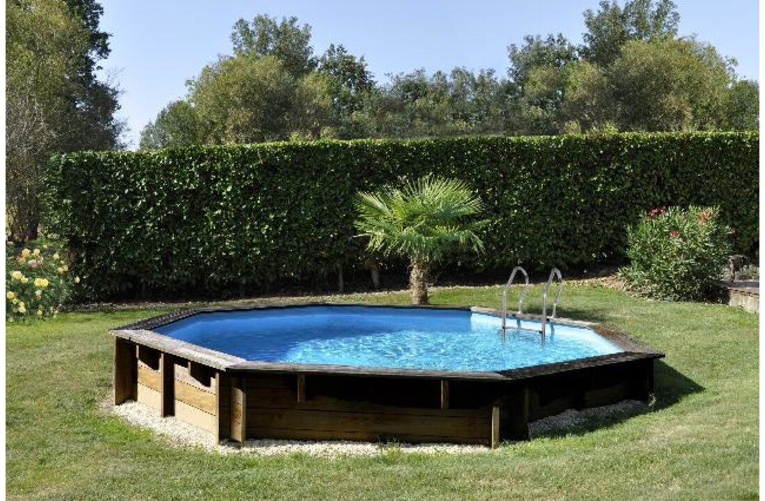 GRE Zwembad Normandie Set Grenen Rond 500 cm
