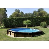 GRE Zwembad Normandie Set Grenen Rond 500 cm