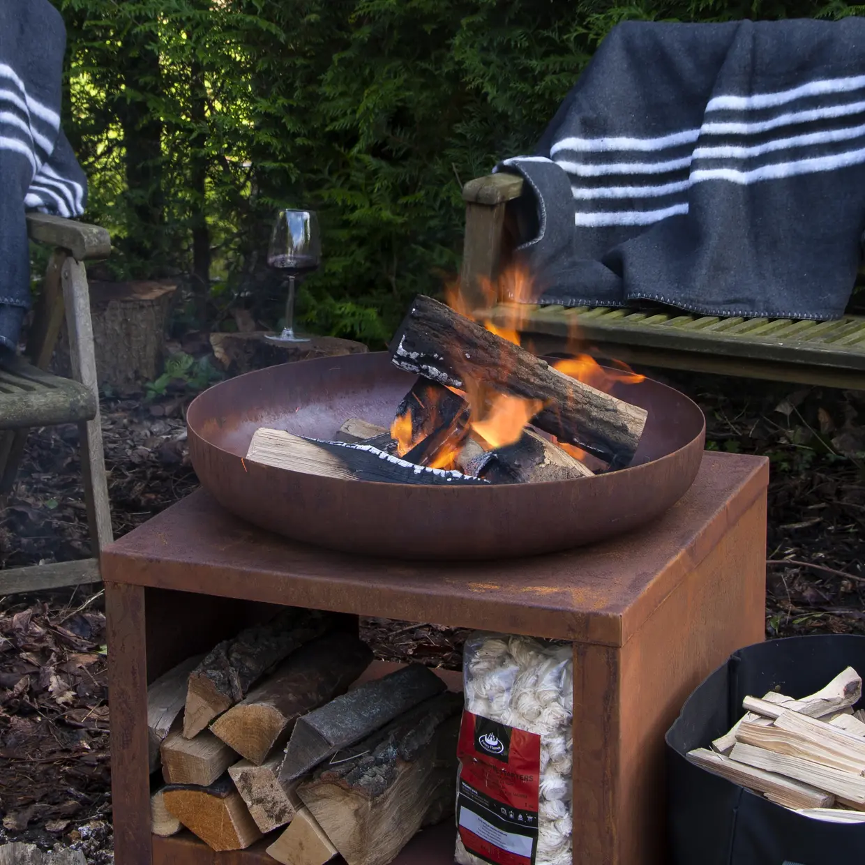 Houtwol aanmaak wokkels - BBQ aanmaakblokjes - 80 stuks