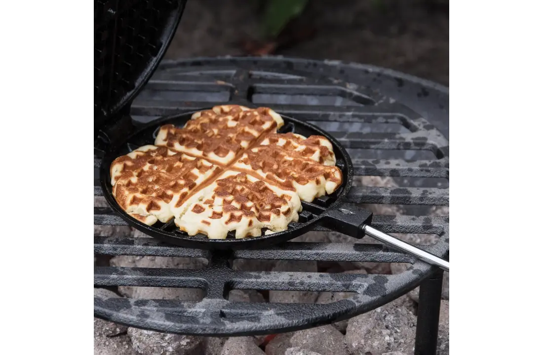 Wafelijzer voor BBQ en Kampvuur - Gietijzeren Wafelmaker