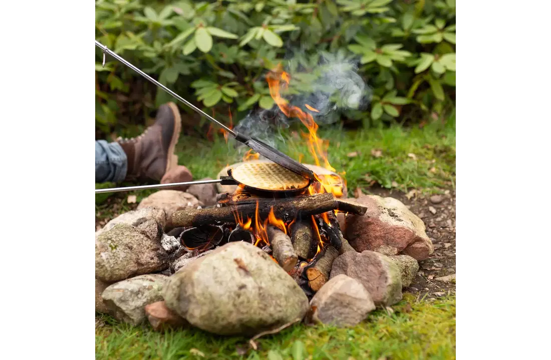 Wafelijzer voor BBQ en Kampvuur - Gietijzeren Wafelmaker