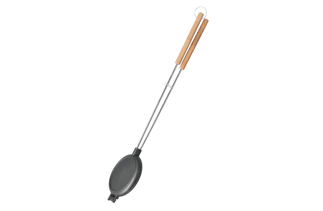 Wafelijzer voor BBQ en Kampvuur - Gietijzeren Wafelmaker