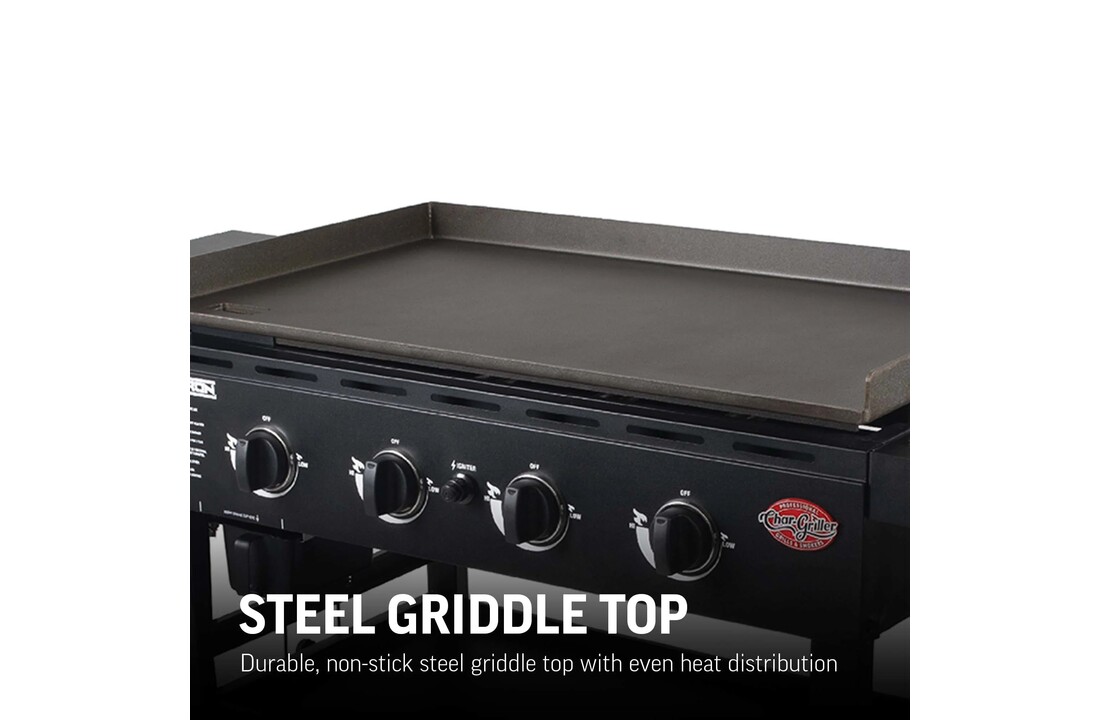 Char-Griller Flat Iron 4-Brander Gas Bakplaat / Plancha