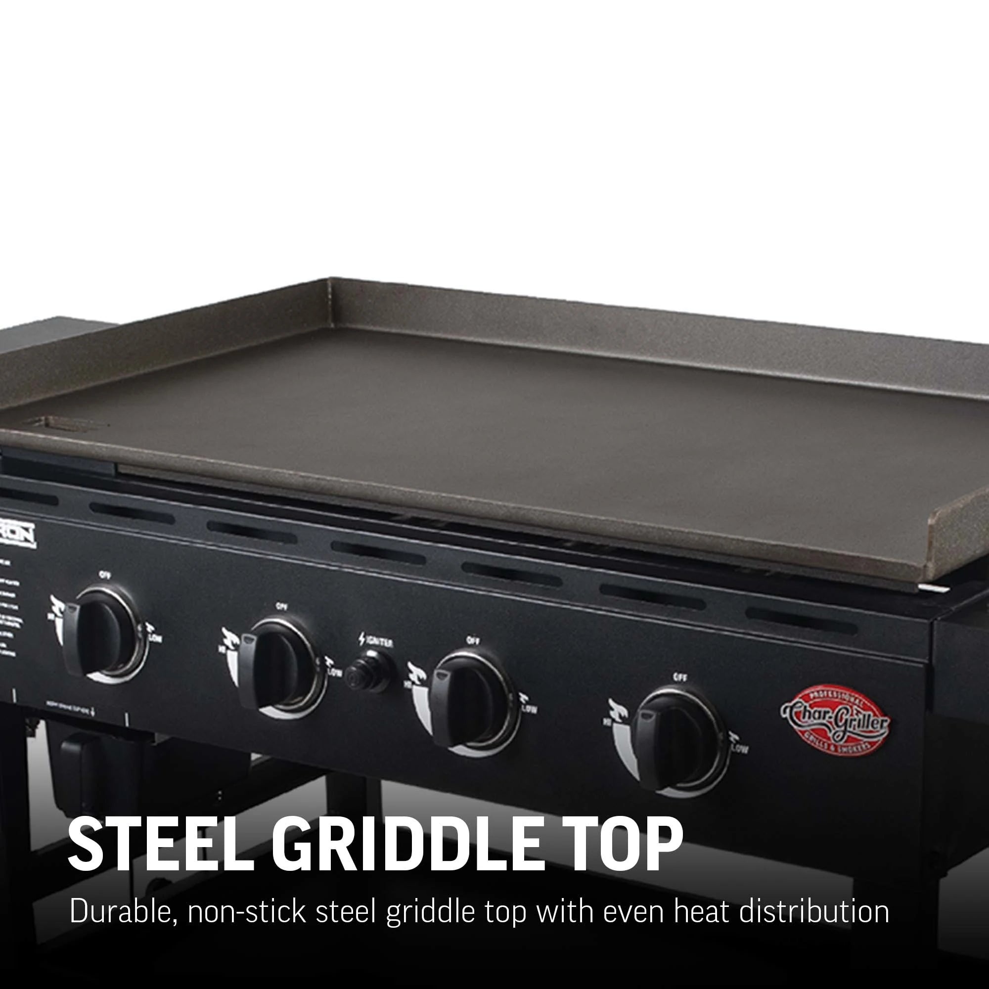 Char-Griller Flat Iron 4-Brander Gas Bakplaat / Plancha