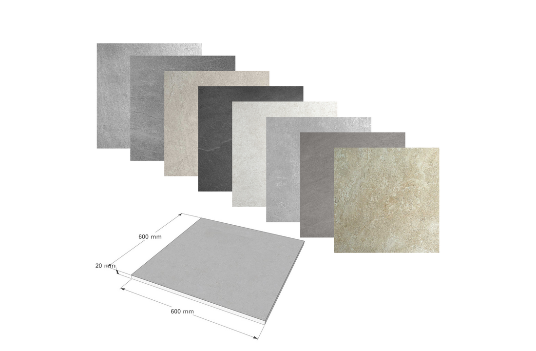 Ceramica - Keramische zwembad terrastegel 60 x 60 cm | Diverse soorten