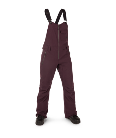 Volcom Swift Bib Overall Pants – Black Plum