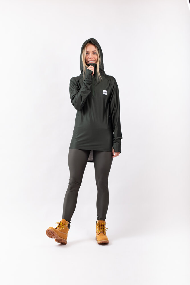 Eivy Icecold Zip Hood Top – Forest Green Eivy Icecold Zip Hood Top – Forest Green