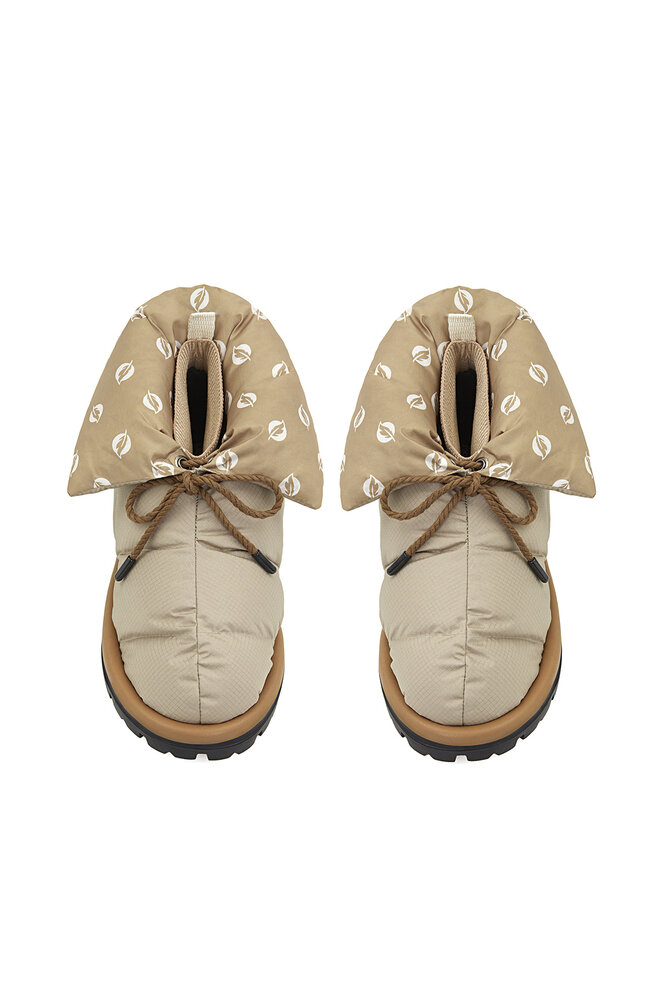 Flufié Goose Down Pillow Boots – Sand Beige