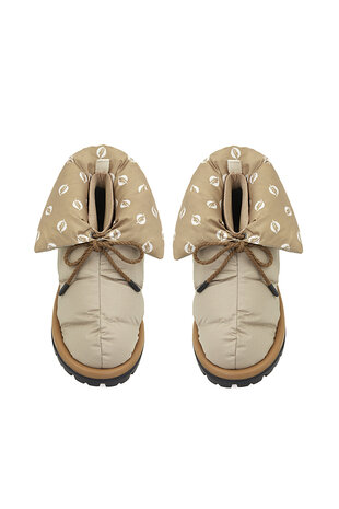 Flufié Goose Down Pillow Boots – Sand Beige