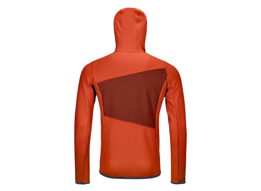 Men's Fleece Grid Hoody - Desert Orange