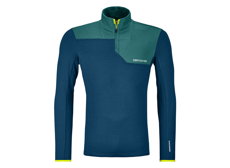 Fleece Light Zip Neck - Petrol Blue