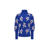 Perfect Moment Star Dust Balloon Sleeve Sweater - Dazzling Blue Star Dust