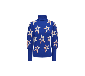 Perfect Moment Star Dust Balloon Sleeve Sweater - Dazzling Blue Star Dust