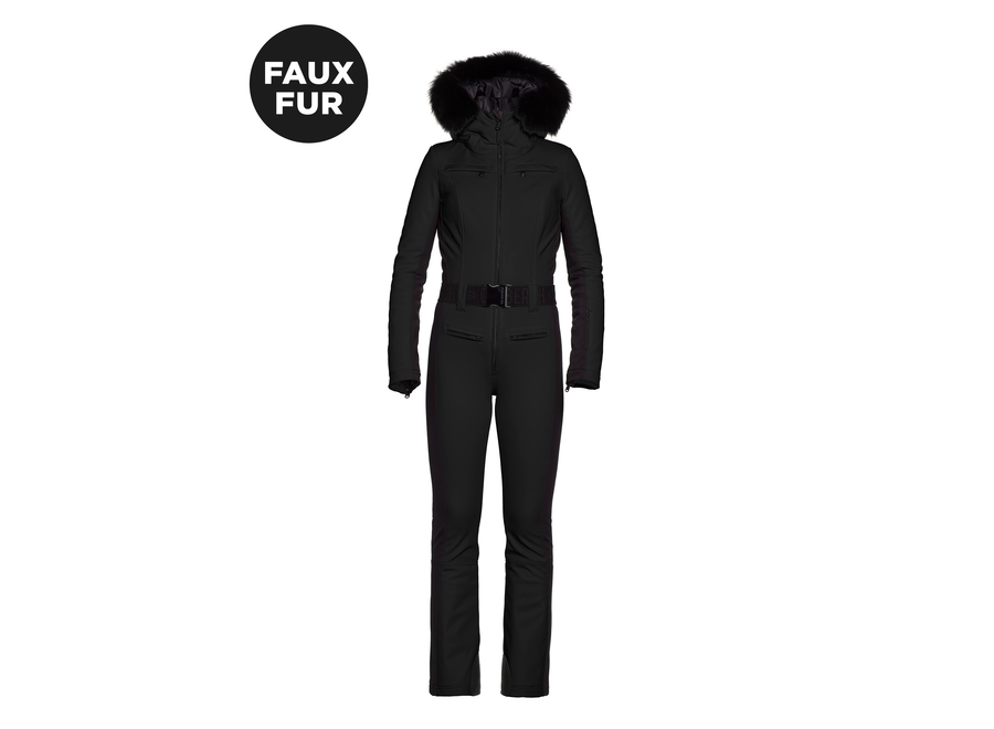 Parry Ski Jumpsuit Faux Border -  Black