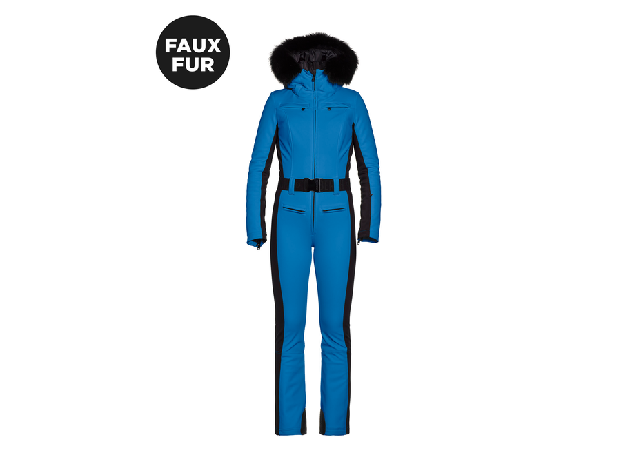 Parry Ski Jumpsuit Faux Border - Electric Blue