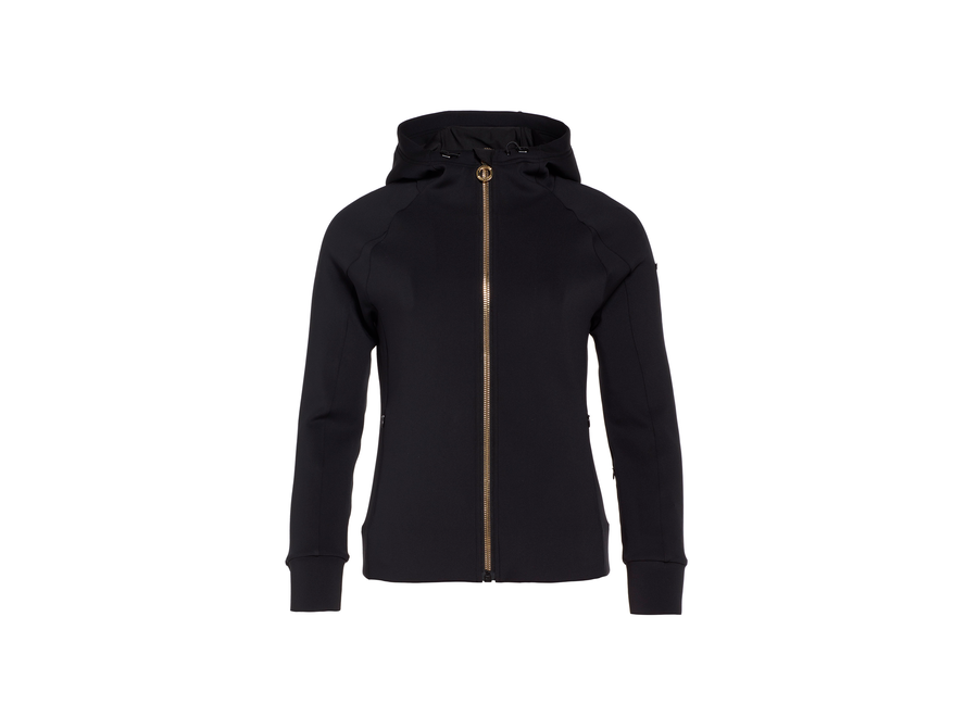 Ray Full Zip Hooded Cardigan - Black