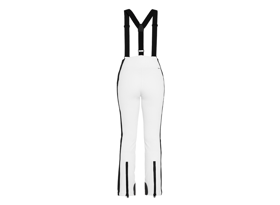 Topshop Sno High Rise Ski Salopettes In Monochrome-white