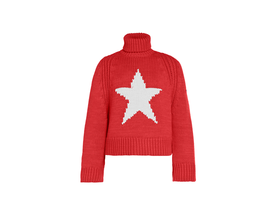 Beauty Long Sleeve Knit Sweater - Flame