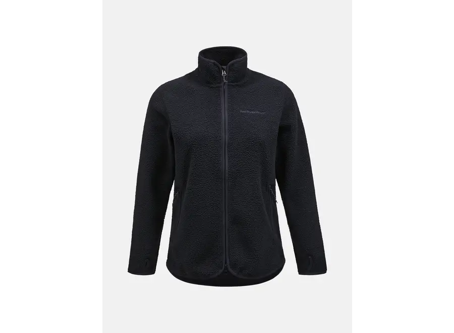 Women's Pile Zip Jacket - Black