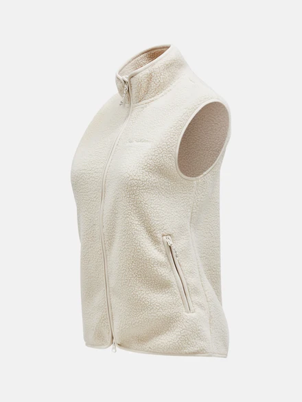 Pile fleece vest in white - Peak Performance