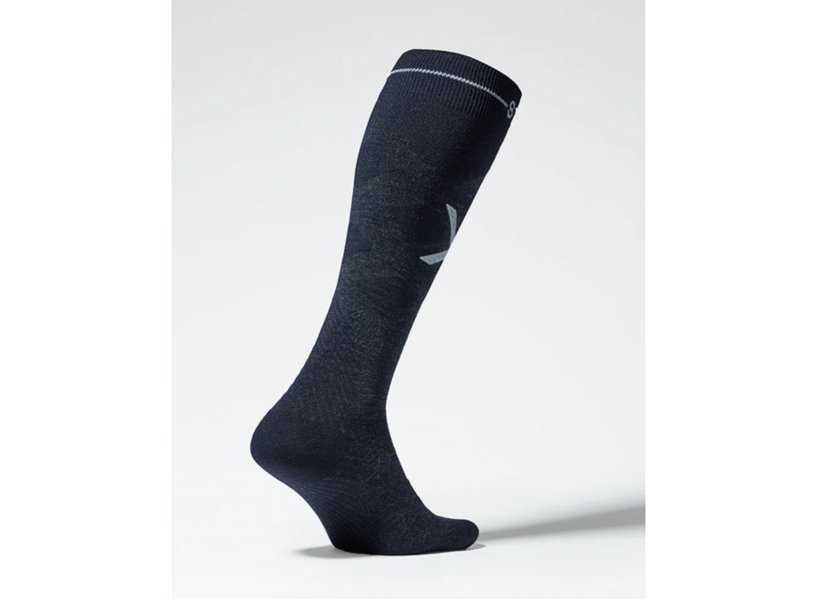 Men's Merino Skiing Socks - Navy / White