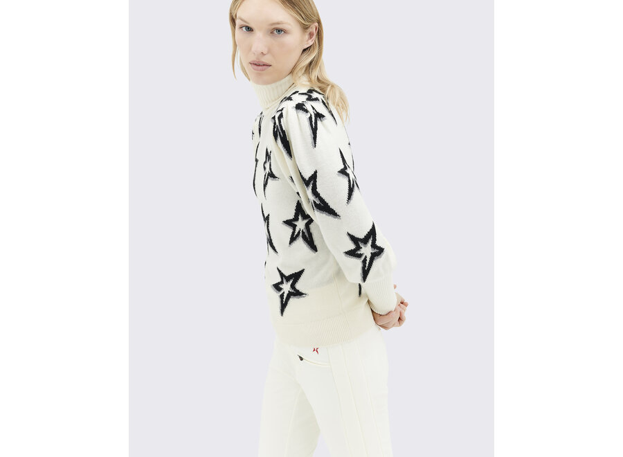 Star Dust Balloon Sleeve Sweater