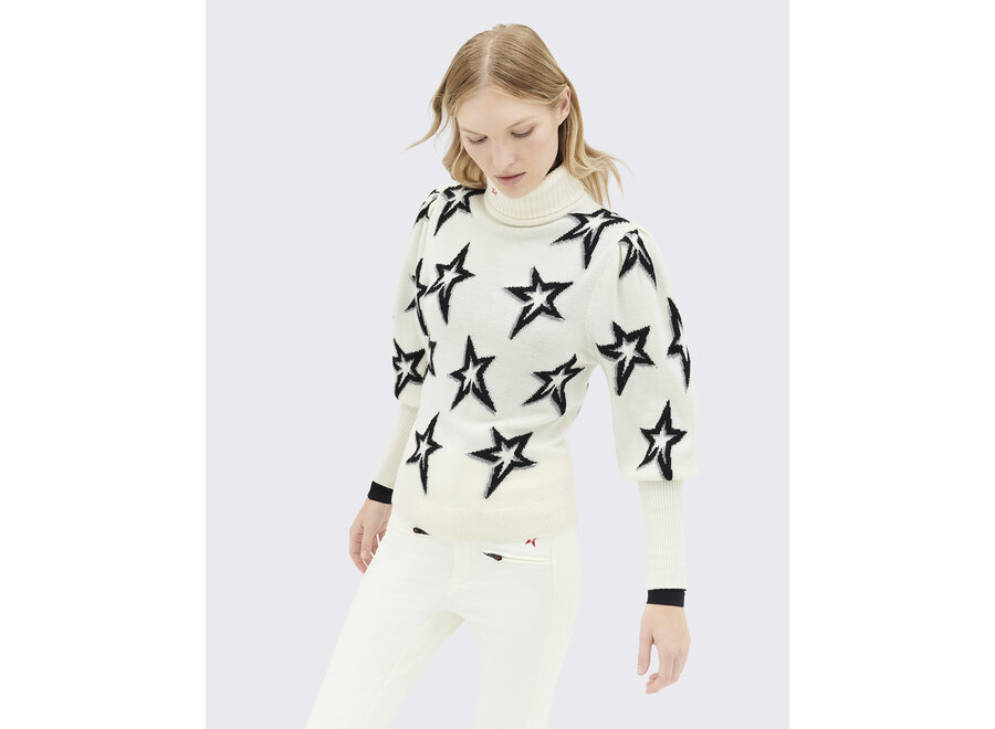 Star Dust Balloon Sleeve Sweater