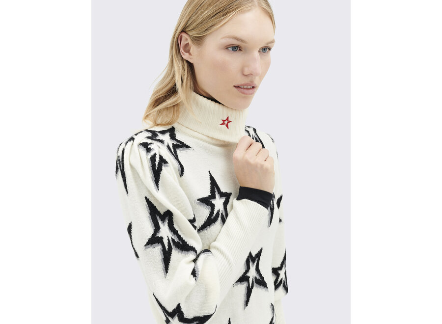 Star Dust Balloon Sleeve Sweater