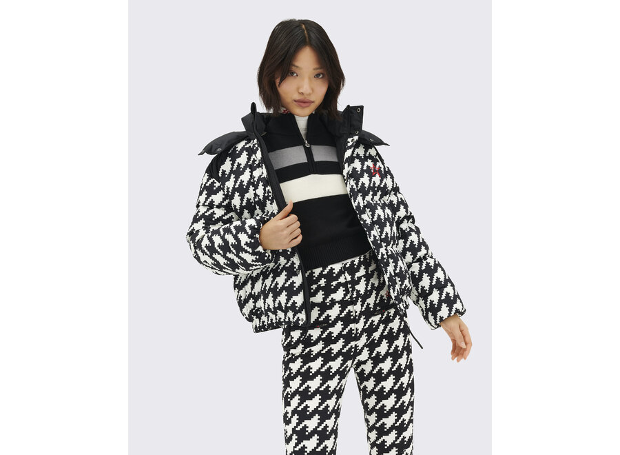 Women's Houndstooth Moment Puffer – Houndstooth/ Black/ Snow White